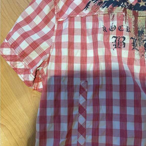 Parasuco Red and White Checkered Men's Button up Shirt - Picture 5 of 6